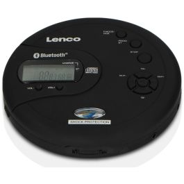 Lenco CD-300 Reproductor de MP3 Portátil Bluetooth Negro con Pantalla LCD