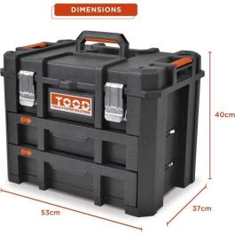 Tood TOO8019053050865 Maletín/Bandeja para Herramientas Impermeable con Cajones 53x37x40 cm