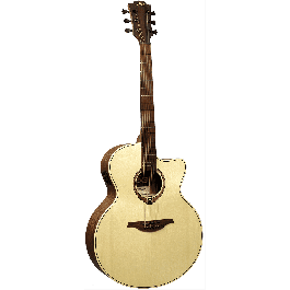 LAG Guitarra Acústica Jumbo Cutaway Tramontane 177 A/E Abeto Engelmann, Khaya - Natural Satinado
