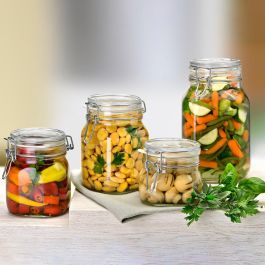 Bormioli Rocco Fido Tarro de Vidrio para Conserva 0,75 L - Set 6 Unidades Hermético, Fabricado en Italia y Apto para Lavavajillas