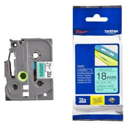 BROTHER Cinta laminada verde/ negro 18mm Precio: 16.89000038. SKU: B1KAZWK6HK