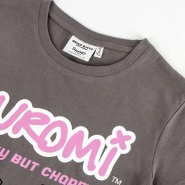 Cerdá Pijama Corto Single Jersey Hello Kitty Kuromi para Niña 12 Años - Gris Oscuro
