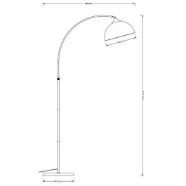 DKD Home Decor Lámpara Pie Urban Beige Dorado 35 x 178 x 104 cm