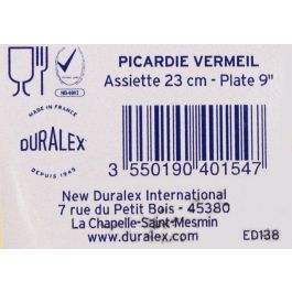 Duralex Plato Llano Ambar Colección Picardie 23 cm (48 Unidades)
