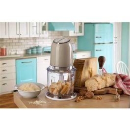 Ariete 438/03 Picadora Vintage Beige de 400W con 4 Cuchillas de Acero Inoxidable para Cocina de Estilo Retro