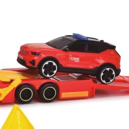 Dickie Toys Camión de Rescate UME Volvo FH16 41 Cm 203717005Si5 con Luz, Sonido y Helicóptero