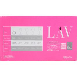 Lav Set de 6 Vasos Ella 370 cc - Colección Ella (8 Cajas)