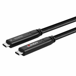 LINDY 43393 Cable Híbrido USB 3.2 Gen 1 & DP 1.4 Tipo C Macho a Macho 8m Negro