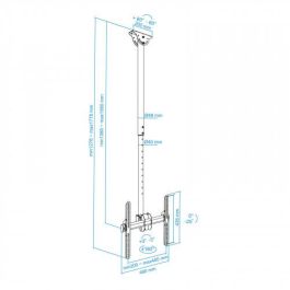 TooQ Soporte de techo giratorio para TV 32" a 55", 360º, 50 kg, Negro - LPCE1155TSLI-B