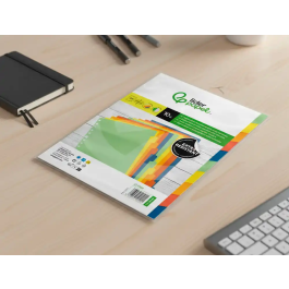 Liderpapel Juego de 10 Separadores A4 Multitaladro Polipropileno 500 Micras Resistente Organiza Documentos