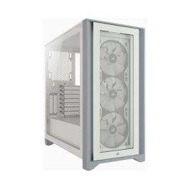 Corsair 4000X RGB Torre Midi ATX Blanca para PC Gaming con Ventana de Cristal Templado