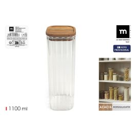 Inde Tarro Boro Silicato Térmico / Acacia Cuadrado 1100 ml para Almacenamiento La Mediterran (12 Unidades) Precio: 53.7603. SKU: B1JEA92SNQ