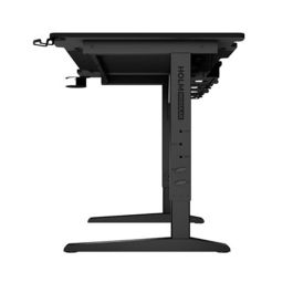 GENESIS Escritorio Gaming Holm Modular 120cm x 75cm Ajustable en Altura con LED RGB, Gestión de Cables y Soporte Vaso/Auriculares Negro