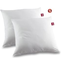 Abeil Set 2 Almohadas Antiácaros Suaves 100% Algodón Orgánico Tratamiento Biome® Antibacterias y Antimoho 60x60 cm
