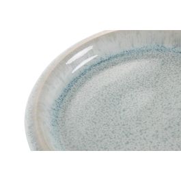 DKD Home Decor Plato Moderno de Gres Esmaltado Azul Celeste 15.5 x 15.5 x 1.8 cm (6 Unidades) Apto Microondas y Lavavajillas