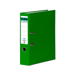 Elba Archivador de palanca Folio Verde Lomo 80 mm Carton forrado 2 Anillas 75 mm Rado Chic