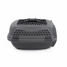 M.PETS PET6953182725855 Jaula de Transporte para Gatos ECO GIRO de Plástico Talla S Gris