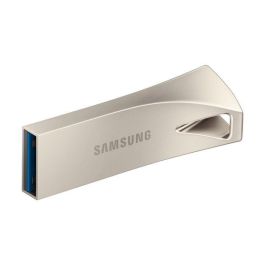 Samsung Bar Plus 128GB Memoria Flash USB 3.1, 300MB/s Lectura, Carcasa Metálica Resistente al Agua, Golpes, Temperatura - Plata