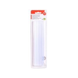 Liderpapel Barras Termofusibles 7mm x 200mm Blíster 12 Unidades para Pistola de Silicona
