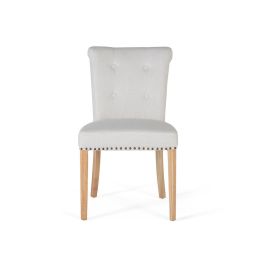 Giner Y Colomer - Lote de 2 Sillas de Tela Beige con Patas de Madera Natural