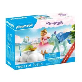 Playmobil 71802 Fiesta De Cumpleaños De Pegaso: Set de Juego con Potro, Princesa y Pedestal de Nubes Mágico +4 años