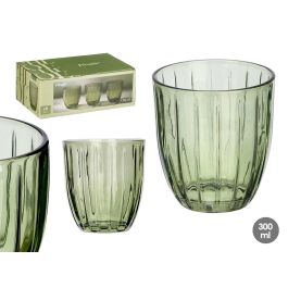 Vivalto Vaso de Agua Rayas Verde 300 ml - Vidrio (Set de 24) Precio: 22.58999941. SKU: B163G63DHR