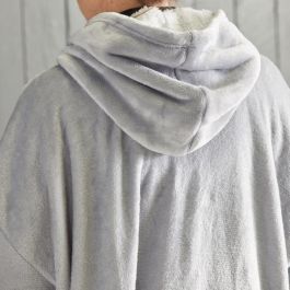 Today TOD3574641255510 Sudadera Polar a Cuadros Gris con Manga Larga y Bolsillo, 70 x 87 cm