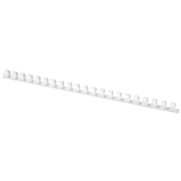 Q-connect Canutillo Redondo 14 mm Plástico Blanco Capacidad 130 Hojas Caja 100 Unidades