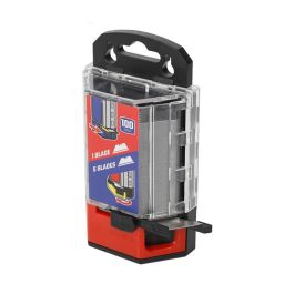 Workpro Cuchillas Trapezoidales 100 Unidades SK2 Duraderas Compatibles con Cúteres Plegables