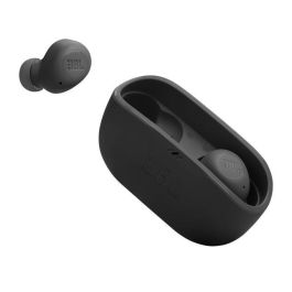 JBL Wave Buds Auriculares True Wireless Negros con Deep Bass y 32h de Batería, Resistentes a Salpicaduras y Polvo