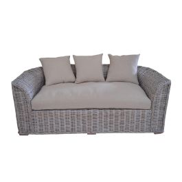 DKD Home Decor Sofá Balinés Blanco 174 x 88 x 69 cm Ratan Algodón con Cojines Fibre outdoor 23 Precio: 478.8900006. SKU: B15E397HTZ