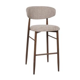 DKD Home Decor Taburete Urban Metal y Poliéster Beige y Nogal, 55 x 104 x 52 cm, Altura Asiento 75 cm (2 Unidades) Precio: 204.79000014. SKU: B1EBF8TMS6