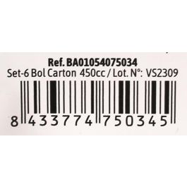 Set de 6 bols de cartón para soja 450 cc - Algon (36 Cajas) Set de 6 bols de cartón para soja 450 cc - Algon (36 Cajas)