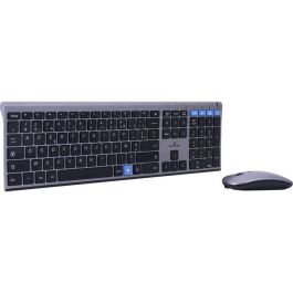 Bluestork BLU3760162052763 Conjunto Teclado y Ratón Inalámbricos AZERTY Metálico Silencioso Teclas de Tijera