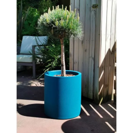 Riviera Jardinera Redonda RIV3580798351067 Plástico Azul Diámetro 50 cm