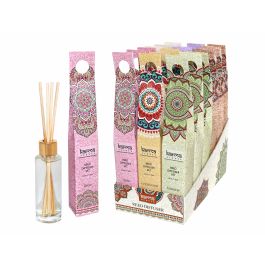 DKD Home Decor Ambientador Mikado Indio Colección Mandala Color Multicolor 18 Unidades 30 ml Fragancia Sandalo/Patchuli/Vainilla/Jazmin/Lavanda 3x23x3 cm