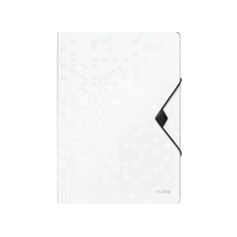 Leitz Carpeta de 3 Solapas con Gomas Elásticas Polipropileno DIN A4 Color Blanco