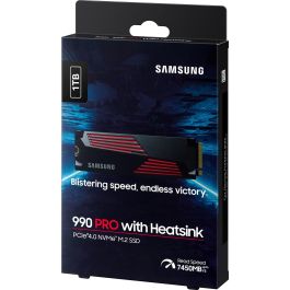 Samsung 990 PRO 1TB M.2 NVMe PCIe 4.0 x4 SSD con Disipador Retail