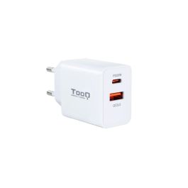 Cargador de Pared TooQ TQWC-2SC04WT/ 1xUSB Tipo-C/ 1xUSB/ 20W Precio: 9.78999989. SKU: S0234372