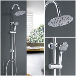 ROUSSEAU Columna de ducha sin grifo Dunedin cromo ROUSSEAU Columna de ducha sin grifo Dunedin cromo