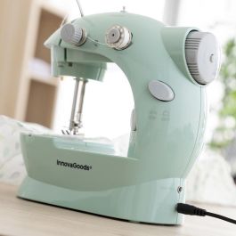 Mini Máquina de Coser Portátil con LED, Cortahílos y Accesorios Sewny InnovaGoods