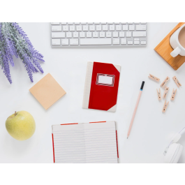 Fernandes Din A6+ Libro Cartone Cosido Rayado Horizontal 50 Hojas 100 gr Azul