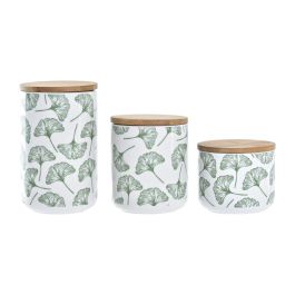 Bote Tropical DKD Home Decor Verde Blanco 10 x 17 x 10 cm Set de 3 Precio: 30.50000052. SKU: S3037253