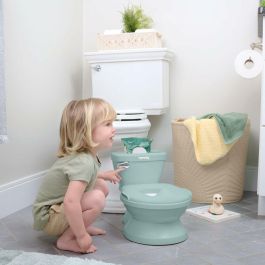 Ingenuity ING0074451998735 Inodoro Infantil Mini con Reductor, Descarga Musical y Compartimento para Toallitas Integrado, Verde