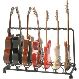 QUIKLOK Soporte Guitarra 7 Unidades con Ruedas de Acero Negro para Suelo Precio: 133.50000059. SKU: B1C5JQ7C6K