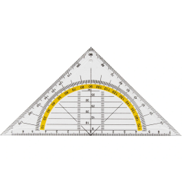 Liderpapel Escuadra Geometria 16 cm Plastico Cristal