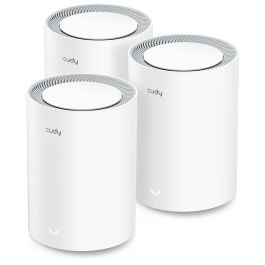 Cudy M1800 3-pack Doble banda (2,4 GHz / 5 GHz) Wi-Fi 6 (802.11ax) Blanco 1 Interno Cudy M1800 3-pack Doble banda (2,4 GHz / 5 GHz) Wi-Fi 6 (802.11ax) Blanco 1 Interno