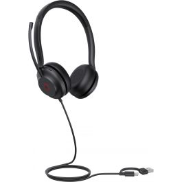 Yealink UH35 Dual UC USB-C-A Auriculares con Diadema para Llamadas y Música, Conexión USB Type-C/A