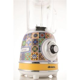 Ariete 583 POSITANO Batidora de Vaso con Vaso de Vidrio y 4 Cuchillas de Acero Inoxidable, 4 Velocidades, Diseño Vintage