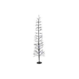 DKD Home Decor Árbol de Navidad Moderno Negro con Iluminación LED Multicolor, 180 cm de Altura y Estructura Metálica (50x50 cm Base)